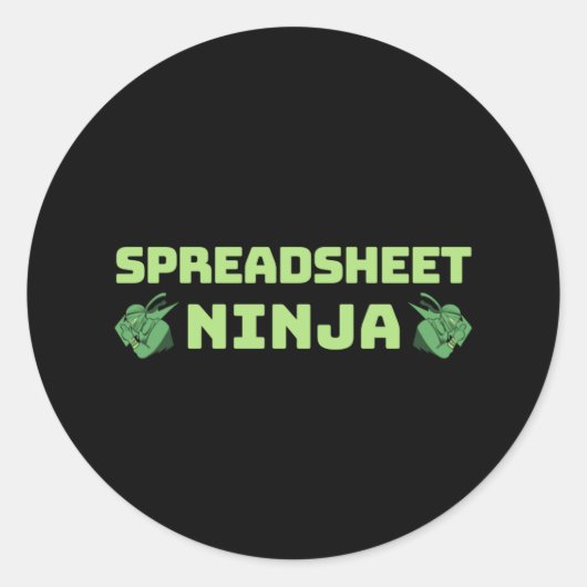 Spreadsheet ninja klassieke ronde sticker (Voorkant)