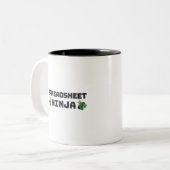 Spreadsheet ninja Two-Tone koffie-mok Tweekleurige Koffiemok (Voorkant links)