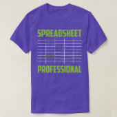 Spreadsheet Professional Work Table Accounting 2 T-shirt (Design voorkant)