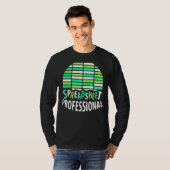 Spreadsheet Professionele accountant tabblad T-shirt (Voorkant volledig)