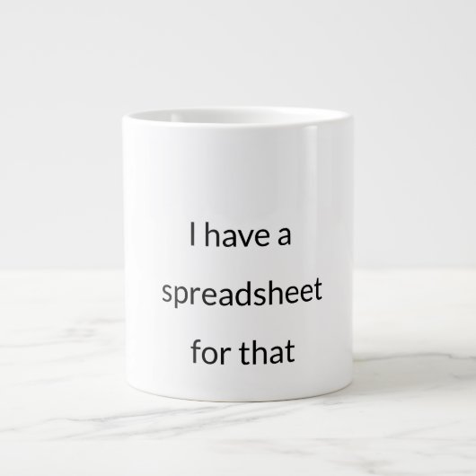 Spreadsheet Queen – Data Nerd Mok (Voorkant)