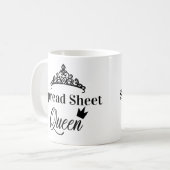 Spreadsheet Queen Funny Quotes Koffie Mok (Voorkant links)