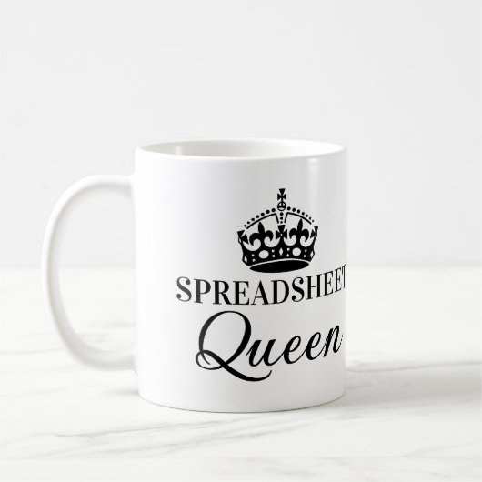 Spreadsheet Queen Funny Quotes Koffiemok (Links)