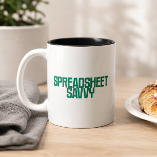 Spreadsheet Savvy Excel Vaardigheden Expert Ontw Tweekleurige Koffiemok