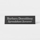 Spreadsheet Sorcerer Black Bureau Naambordje (Voorkant)