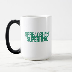 Spreadsheet Superheld Excel Gegevensbeheer Ontwerp Magische Mok