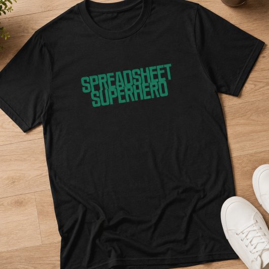 Spreadsheet Superheld Excel Gegevensbeheer Ontwerp T-shirt