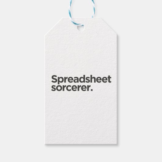 Spreadsheet Tovenaar | Grappig Cadeau voor Collega Cadeaulabel (Voorkant)