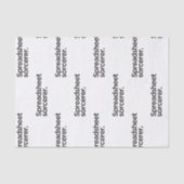 Spreadsheet Tovenaar | Grappig Cadeau voor Collega Tissuepapier (Voorkant)