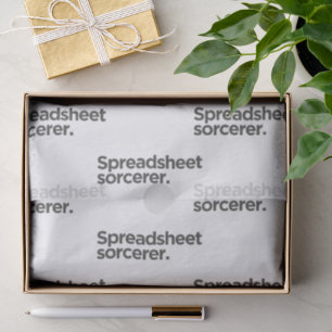 Spreadsheet Tovenaar Grappig Cadeau voor Collega Tissuepapier