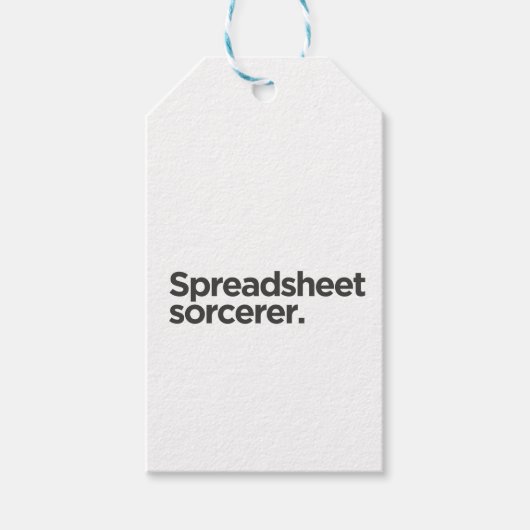 Spreadsheet Tovenaar | Grappige Verjaardag Collega Cadeaulabel (Voorkant)