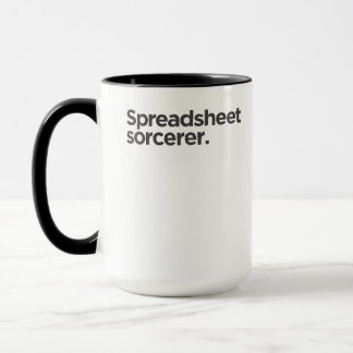 'Spreadsheet tovenaar.' Grappige verjaardag voor c Mok