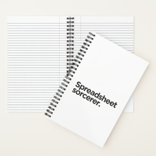 'Spreadsheet tovenaar.' Grappige verjaardagscadeau Notitieboek (Binnen)