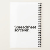 'Spreadsheet tovenaar.' Grappige verjaardagscadeau Notitieboek (Achterkant)