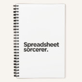 'Spreadsheet tovenaar.' Grappige verjaardagscadeau Notitieboek (Voorkant)