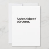 'Spreadsheet tovenaar.' Grappige verjaardagskaart  Kaart (Voorkant)