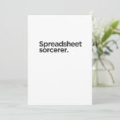 'Spreadsheet tovenaar.' Grappige verjaardagskaart  Kaart (Staand voorkant)