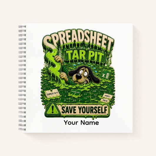 Spreadsheet Val Trap Persoonlijke Grappige Kantoor Notitieboek (Voorkant)