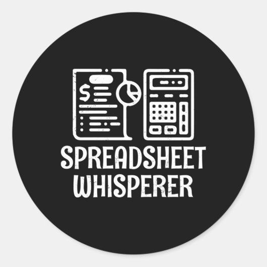 Spreadsheet Whisperer Finance CPA-boekhouding Ronde Sticker (Voorkant)