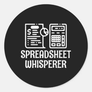 Spreadsheet Whisperer Finance CPA-boekhouding Ronde Sticker