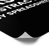 Spreadsheets Funny Accountant Gezegde Poster (Hoek)