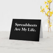 Spreadsheets | Grappige Motiverende Quote | Verjaa Kaart (Gele Bloem)