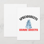 Spreadsheets Scare Sheets - Funny Accountant Bedankkaart (Voorkant / Achterkant)