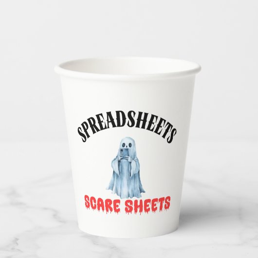 Spreadsheets Scare Sheets - Funny Accountant Papieren Bekers (Voorkant)