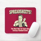 Spreadsheets volgen: Concept van uw Fantasy-Footba Muismat (Met muis)