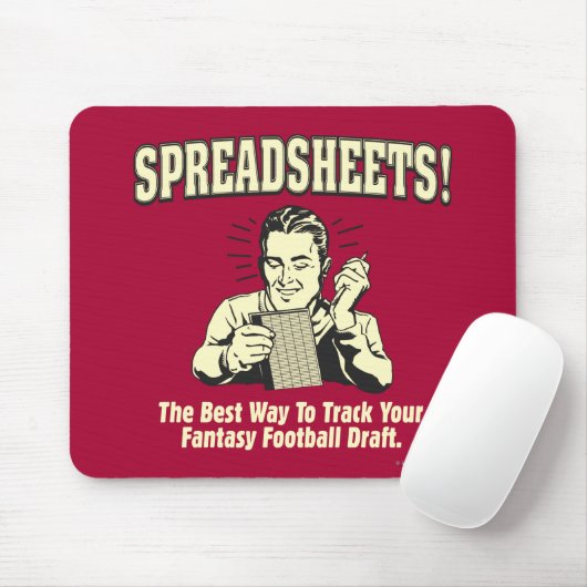 Spreadsheets volgen: Concept van uw Fantasy-Footba Muismat (Met muis)