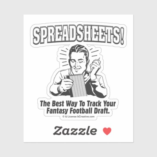 Spreadsheets volgen: Concept van uw Fantasy-Footba Sticker (Vel)