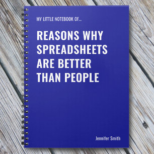 Spreadsheets zijn beter grappige accountant notitieboek
