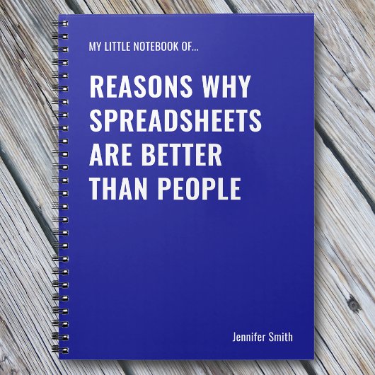 Spreadsheets zijn beter grappige accountant notitieboek