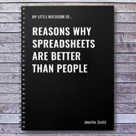 Spreadsheets zijn beter grappige accountant notitieboek