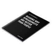 Spreadsheets zijn beter grappige accountant notitieboek (Linkerzijde)