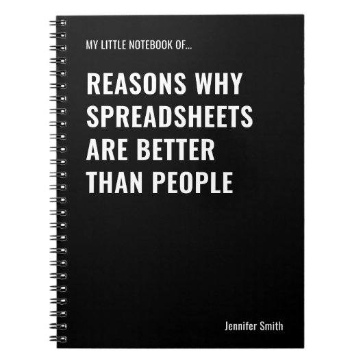 Spreadsheets zijn beter grappige accountant notitieboek (Voorkant)