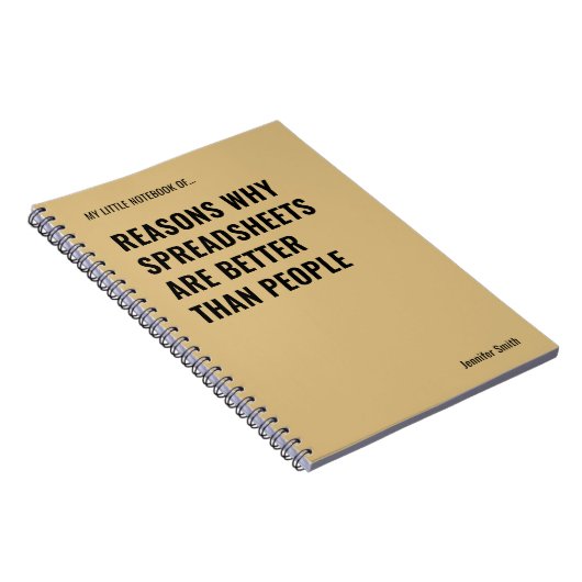 Spreadsheets zijn beter grappige accountant notitieboek (Rechterzijde)