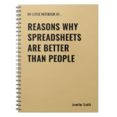Spreadsheets zijn beter grappige accountant notitieboek (Voorkant)