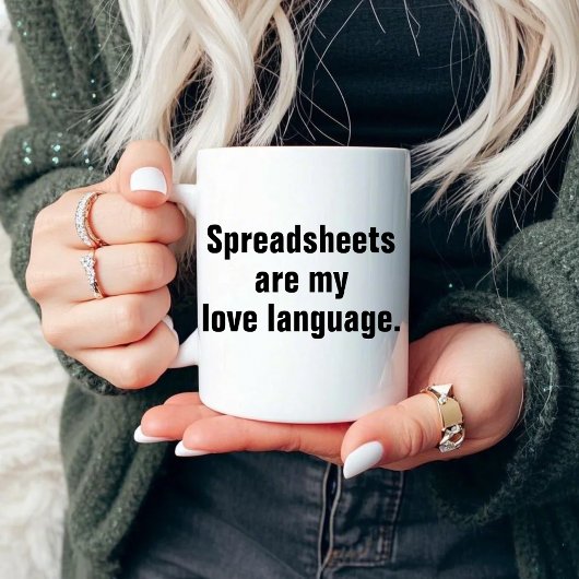 Spreadsheets zijn mijn liefde Taal Grappig Enginee Mok