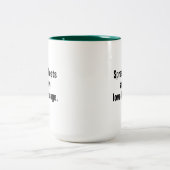 Spreadsheets zijn mijn liefde Taal Grappig Enginee Tweekleurige Koffiemok (Center)