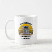 Spreadsheets zijn mijn liefdestaal koffiemok (Links)