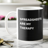 Spreadsheets zijn mijn therapie - Black Gradient Koffiemok