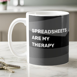 Spreadsheets zijn mijn therapie - Geometric Koffiemok