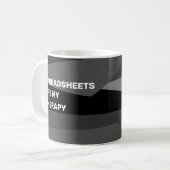Spreadsheets zijn mijn therapie - Geometric Koffiemok (Voorkant links)