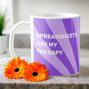 Spreadsheets zijn mijn therapie - Paarse Koffiemok