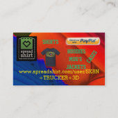 SPREADSHIRT SK8N TRUCKER 3D DIGITALE KIND ACHTERGR VISITEKAARTJE (Voorkant)