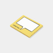 Sprechwolkestrip persoonlijke aangepaste kleur post-it® notes (Schuin)