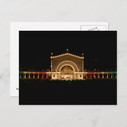 Spreckels Organ Pavilion Briefkaart (Voorkant / Achterkant)