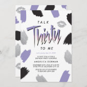 Spreek 30 voor me 30e verjaardag Uitnodiging (Voorkant / Achterkant)