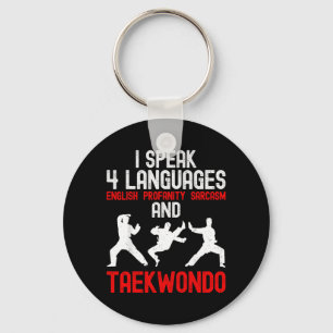 Spreek 4 talen en Taekwondo - Martial Arts Sleutelhanger